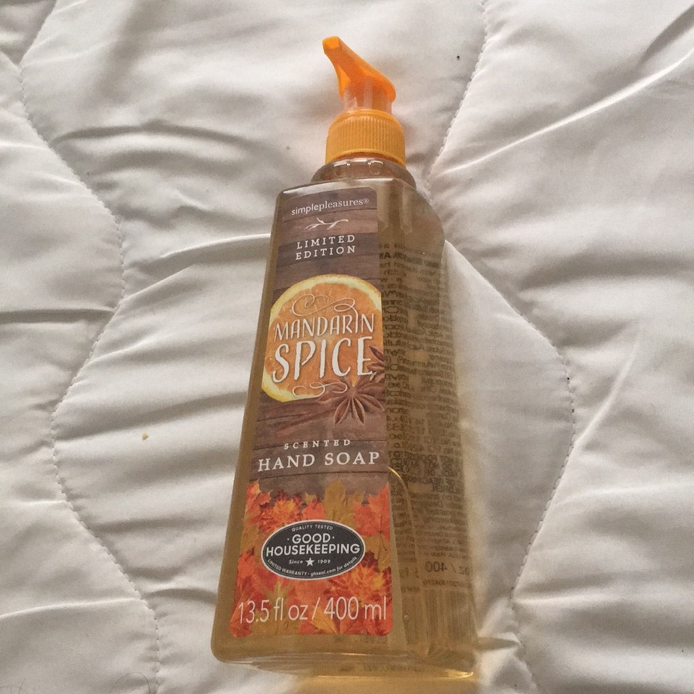 new mandarin spice scented hand soap